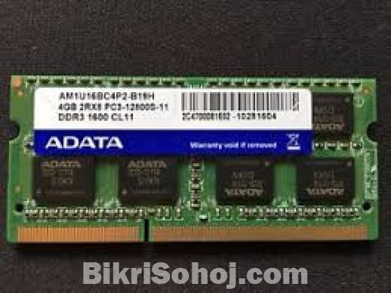 ADATA Premier Series DDR3 4GB 1600MHz Laptop RAM